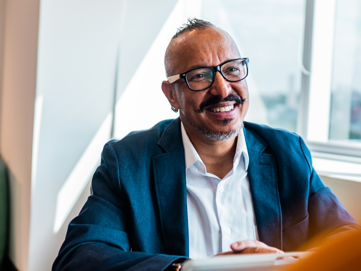man smiling