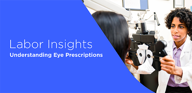 Optometrist with a patient